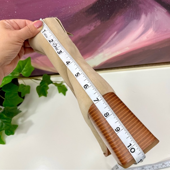 SAM EDELMAN Ivette Square Toe Ankle Boots in Sesame Suede Size 9 - Picture 15 of 16